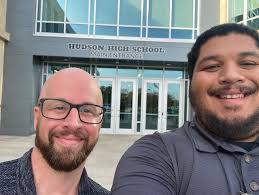 Our team members have been busy delivering totes for our Stuff-A-Truck food  drive. Pictured here are just a few of the dedicated individuals making it  happen: Ronda (GM/HBC Manager), Melissa (Assistant Store