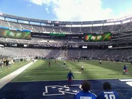Metlife Stadium Section 104 Row 3 Home Of New York Jets