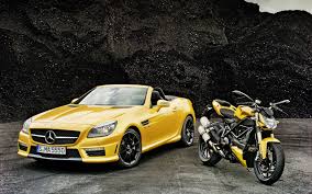 2012 Mercedes Benz Slk 55 Amg And Ducati Streetfighter 848 Mercedes Benz Slk Mercedes Slk Ducati