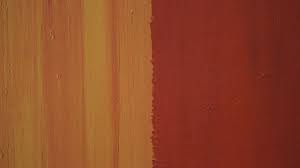 Borderline Red Yellow Oil Paint On Wood Colour Field Painting On Wood