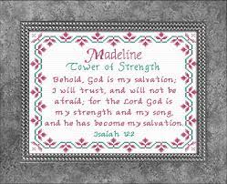 Madeline Name Blessings Personalized Cross Stitch Design From Joyful Expressions Bible Name Meanings Bible Names Names With Meaning