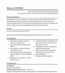 Rn Refresher Resume Example Methodist Dallas Medical Center