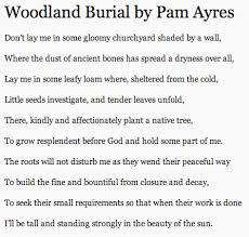 Woodland Burial By Pam Ayres Funeral Poems Funny Poems Poem About Death