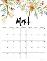 Print a calendar for march 2021 quickly and easily. Cute March 2021 Floral Calendar Calendar Printables Free Printable Calendar Print Calendar
