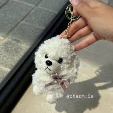 Charmie | Poodle Bow Bag Charm Gantungan Tas Keychain Gantungan Kunci Doll  Boneka Sports Padel Gifts Mainan Anak Anjing Puppy