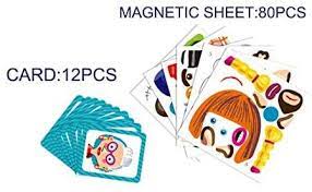 The pieces will only join together if they are both in their proper orientation. Magnetic Jigsaw Puzzles Toy Crazy Face Dress Up Game For Imagination Play Emarkiz Com Emarkiz Com