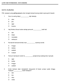 Lembaran kerja bm tahun 4. 60 Soalan Latih Tubi Tatabahasa Kata Hubung In 2021 Malay Language Grammar And Vocabulary Tutoring Business