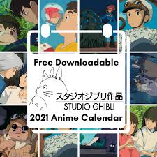 Here is a collection of our favorite minimalist 2021 calendar printable designs ready to grace your home in 2021! Studio Ghibli Free Downloadable Anime Calendar 2021 All About Anime And Manga