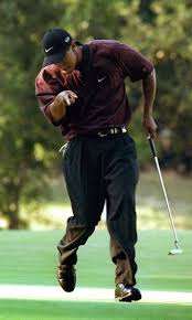 Tiger Woods At The Pga Championship Chasing Down Bob May Golf Inspiration Woods Golf