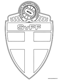 Euro 2016 Logo De L Equipe De Suede De Football En Coloriage Logo Football Coloriage Logos
