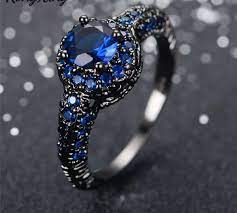 Royal Blue Stone Fashion Ring Size 7 Emerald Engagement Ring Set Emerald Engagement Ring Pink Morganite Engagement Ring