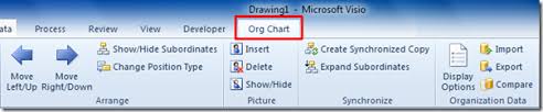 build an organization chart in visio 2010