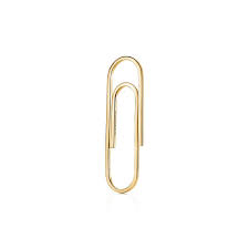 Shop Everyday Objects 18k Gold Paper Clip Bookmark Paper Clip Everyday Objects Gold Paper