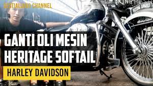 Ganti Oli Mesin Harley Softail Biaya Servis Harley Harley Engine Oil Change Youtube