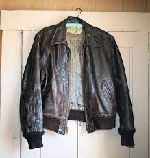 40s Leather Jacket Brown Horsehide Brent Motorcycle Jacket S Etsy Leather Jacket Vintage Clothing Men Leather Jacket Men