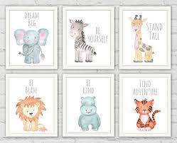 Safari Animal Prints Safari Animals Baby Shower Gifts Etsy Baby Animal Nursery Baby Animal Prints Nursery Nursery Animal Prints