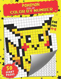 3 free pokemon color by number printable worksheets 16301470. Pokemon Color By Number Pixel Art Extreme Challenges To Complete And Color For Kids Pixel Art Happy Amazon De Bucher