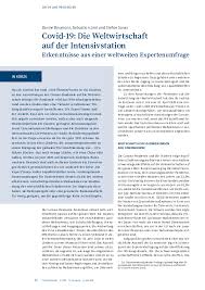 Every country reports those figures a little. Covid 19 The World Economy In Intensive Care Findings From A Worldwide Expert Survey Publication Ifo Institute