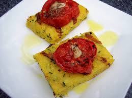When ready to grill, or pan fry, remove the polenta from the pan and cut it into equal pie shapes or cut circles with a biscuit cutter. Grilled Polenta Proud Italian Cook