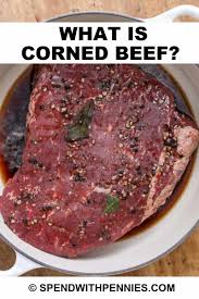 Place the brined corned beef in a large pot or dutch oven along with the liquid and spices that accompanied it in the package. What Is Corned Beef Explained Spend With Pennies