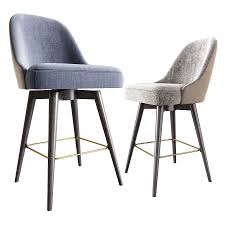 Mid century & modern stools. Mid Century Upholstered Swivel Counter Stool 3d Cgtrader