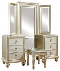 This video is about new room tour. Samuel Lawrence Diva 2 Piece Bedroom Vanity Set In Silver Traditional Bedroom Makeup Vanities By Homesquare Houzz