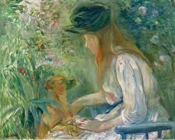 Young Woman With The Dog 1892 Painting Berthe Morisot Oil Paintings Berthe Morisot Morisot Art