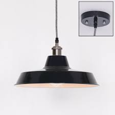 Set of 2 modern navy blue easy fit ceiling light shade pendant with gold inner. Factory Style 36cm Enamel Medium Industrial Royal Blue Ceiling Light Furniture La Maison Chic Luxury Interiors