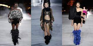 Rihanna Wears Saint Laurent Boots Off The Runway Rihanna Fur Ysl Boots