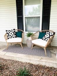 Small Front Porch Makeover Adding A Conversation Set Cirque Du Solayne Front Porch Furniture Porch Furniture Porch Chairs