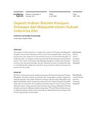 Organisasi kesehatan dunia (who) mengatakan periode inkubasi berlangsung hingga 14 hari. Pdf Sejarah Hukum Maritim Kerajaan Sriwijaya Dan Majapahit Dalam Hukum Indonesia Kini