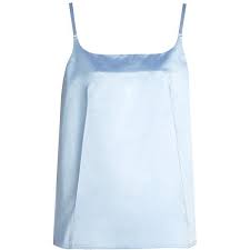 Nina Ricci Silk Duchess Satin Top 332 Liked On Polyvore Featuring Tops Light Blue Light Blue Top Blue Top Blue Duchess Satin Satin Top Light Blue Top