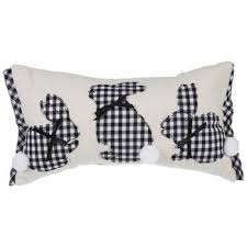 Black And White Buffalo Check Pillows Hobby Lobby Black White Buffalo Check Bunny Pillow In 2020 Buffalo Check Pillows Spring Easter Decor Hobby Lobby