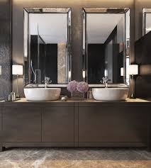 Maybe you would like to learn more about one of these? Three Luxurious Apartments With Dark Modern Interiors Bathroom Mirror Design Modern Bathroom Design Dark Modern Interior