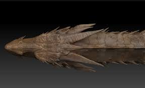 Smaug Wip 3d Model On Behance Smaug 3d Model Model