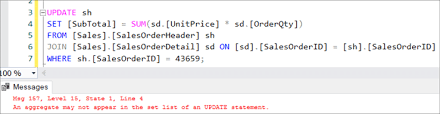 Update employees set sales_count = sales_count + 1 from accounts where accounts.name = 'acme corporation' and employees.id. Sql Update Statement