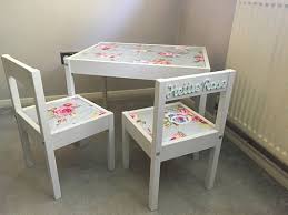 Personalised Childs Table And 2 Chairs Either One Chair Can Be Personalised With A Name Or Both With Two Dif Childrens Table Personalized Childrens Furniture