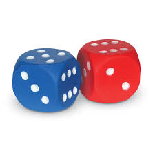 Roll the dice and create a word. Foam Dot Dice