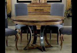 56 Round Table With Self Storing Leaves Gray Bleached Oak Wood In 2020 Dining Table Oak Dining Room Dining Table Rustic