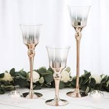 Download files and build them with your 3d printer, laser cutter, or cnc. 3 Champagne Ombre Wine Glass Pillar Candle Holders Centerpieces