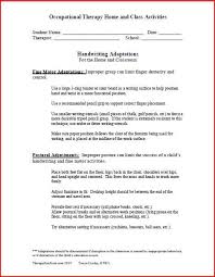 Home Program Forms Pediatric Therapy Class Activities Pediatric Ot