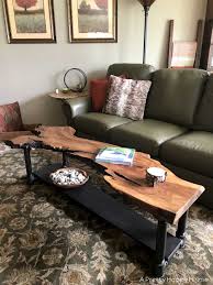Live edge table, walnut table, dining table, conference table, restaurant table, boardroom table, office table, custom dining table, custom table, kitchen table. Diy Live Edge Wood Coffee Table A Pretty Happy Home