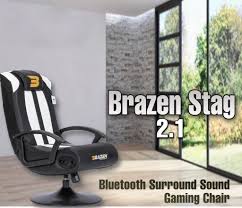 The chair itself is folded to fit inside the box. Brazen Gaming Chairs On Twitter Brazen Stag 2 1 Bluetooth Surround Sound Gaming Chair One Of Best Gaming Chair For Ps5 Ps4 Xbox By Gamesradar Available At Our Retailers Now Https T Co Ph07s5n2uq