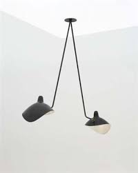 Two Arm Ceiling Light Manufactured By Atelier Serge Mouille France Designed By Serge Mouille 1953 Luminaire Lampe Decoration Abat Jour