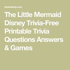 Printable fun trivia questions | lovetoknow. The Little Mermaid Disney Trivia Free Printable Trivia Questions Answers Games Trivia Questions And Answers Trivia Quiz Movie Trivia Questions