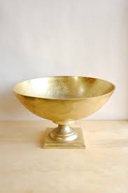 Large Gold Metal Trophy Bowl Gold Bowl Bowl Flower Bowl