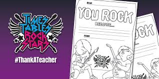 Each week concentrates on a different times table, with a recommended consolidation week for rehearsing the tables that have recently been practiced every third week or so. Thank A Teacher Using The Ttrockstars Download