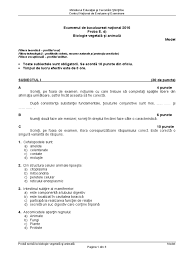 Ultima probă scrisă din sesiunea curentă, proba la alegere a profilului şi barem anatomie și fiziologie umană, genetică și ecologie umană. Model Subiecte Biologie VegetalÄƒ È™i AnimalÄƒ Bac 2016