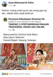 Wajah suku kaum orang asli yang dipamerkan di muzium orang asli gombak. Jakoa Officer Criticised By Netizens After He Casually Posted About Getting An Orang Asli Maid