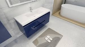 Browse our bathroom furniture selections and save today. Moreno Mob 48 High Gloss Night Blue Wall Mounted Modern Bathroom Vanity Bathroom Vanities Wholesale Inc